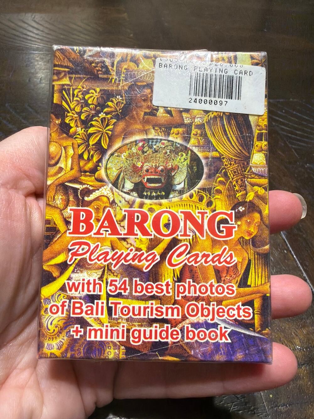 NOS Barong Bali Tourism Objects Indonesia Playing Cards 54 Deck Mini Guide Book